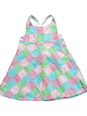 Gymboree Checkered Sundress in Pink, Green & Blue